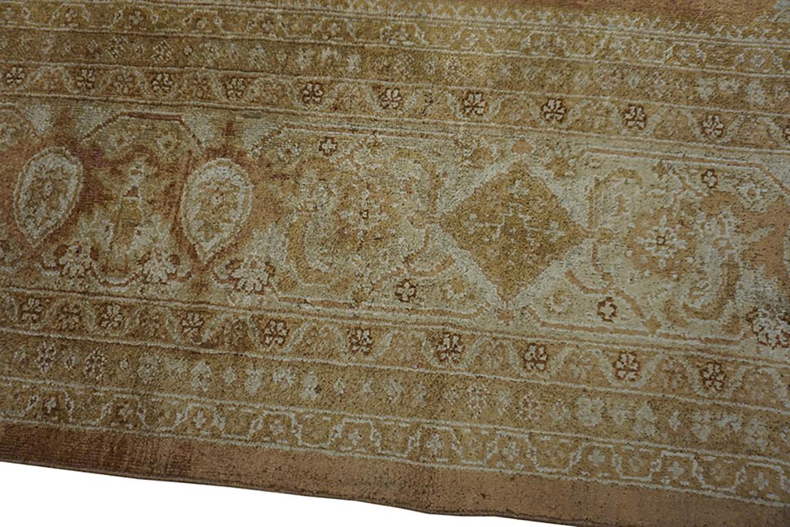 Alfombra Agra de principios del siglo XX de la India Septentrional 9' x  14' 10