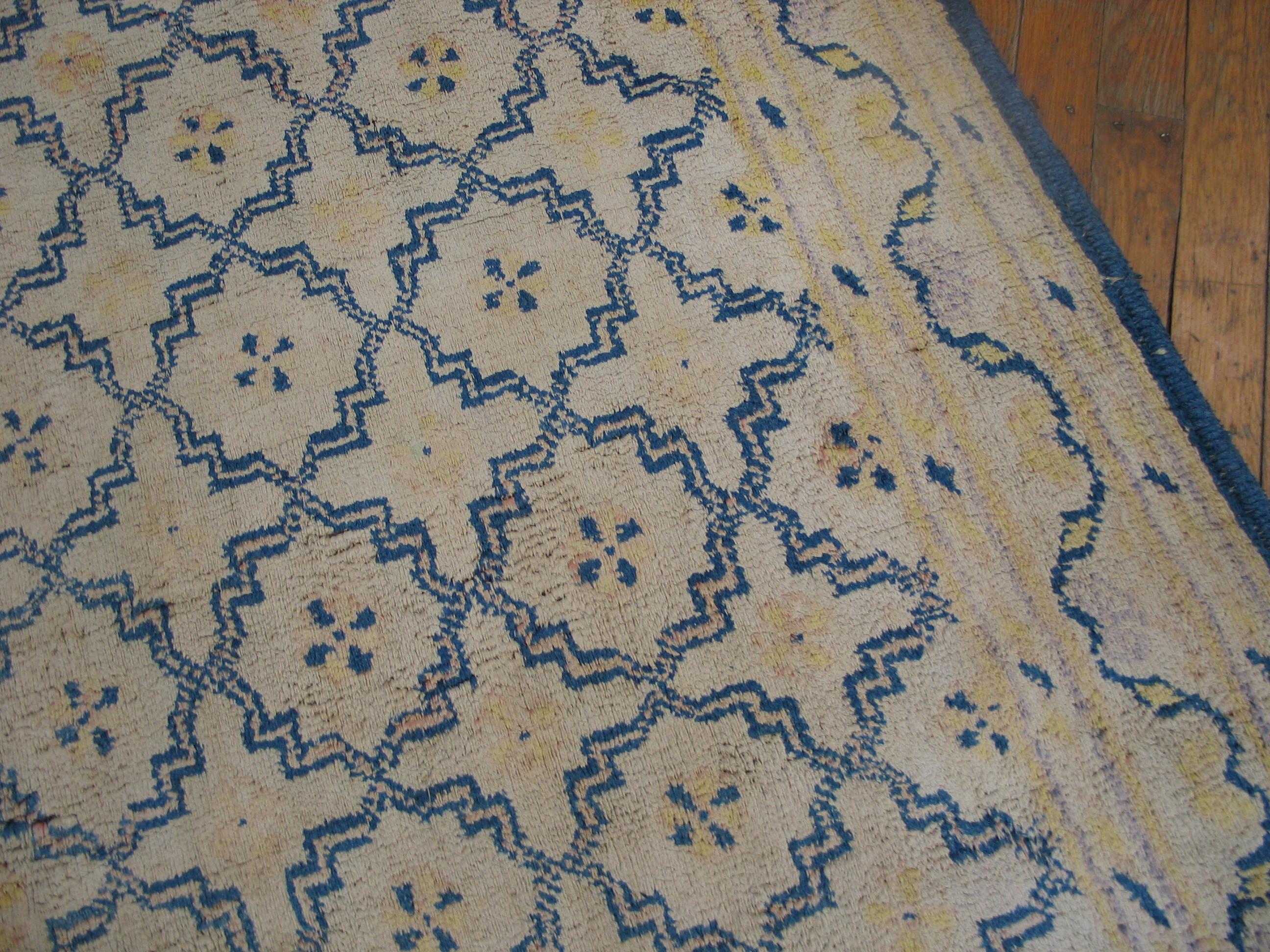 Tappeto in cotone indiano Agra dei primi del Novecento ( 4' x 6'2