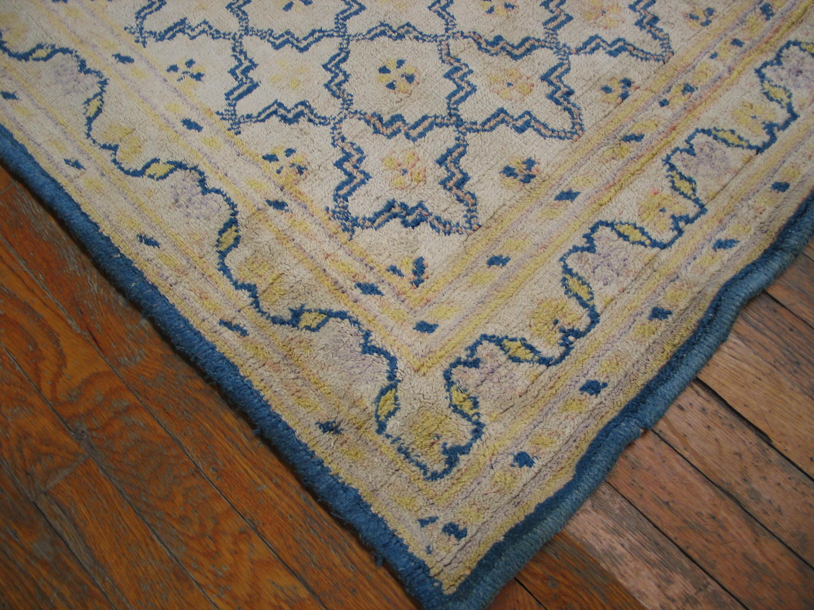 Inizio XX secolo Tappeto in cotone indiano Agra dei primi del Novecento ( 4' x 6'2