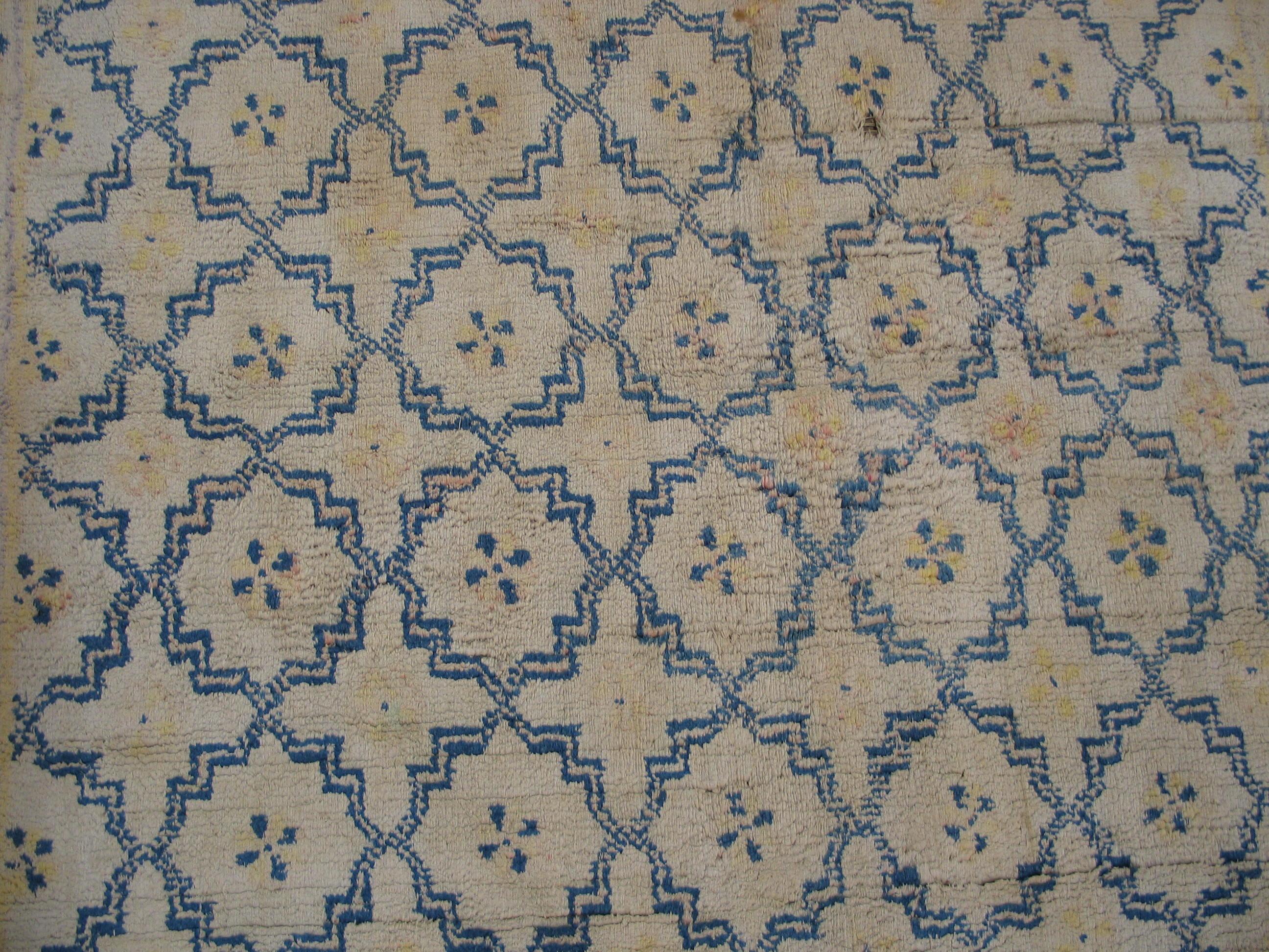Tappeto in cotone indiano Agra dei primi del Novecento ( 4' x 6'2