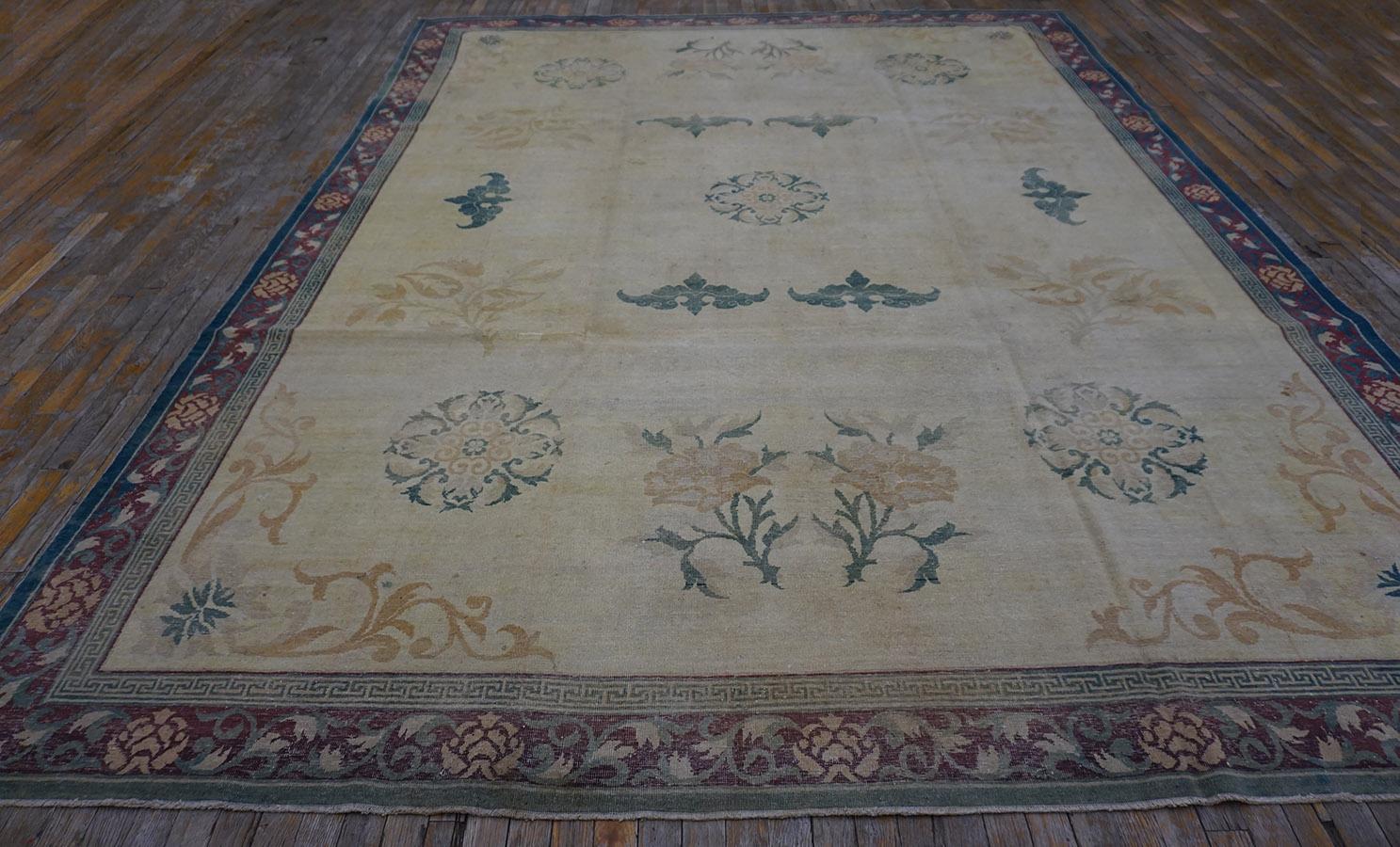 Tappeto Amritsar indiano dei primi del Novecento 8' 10 