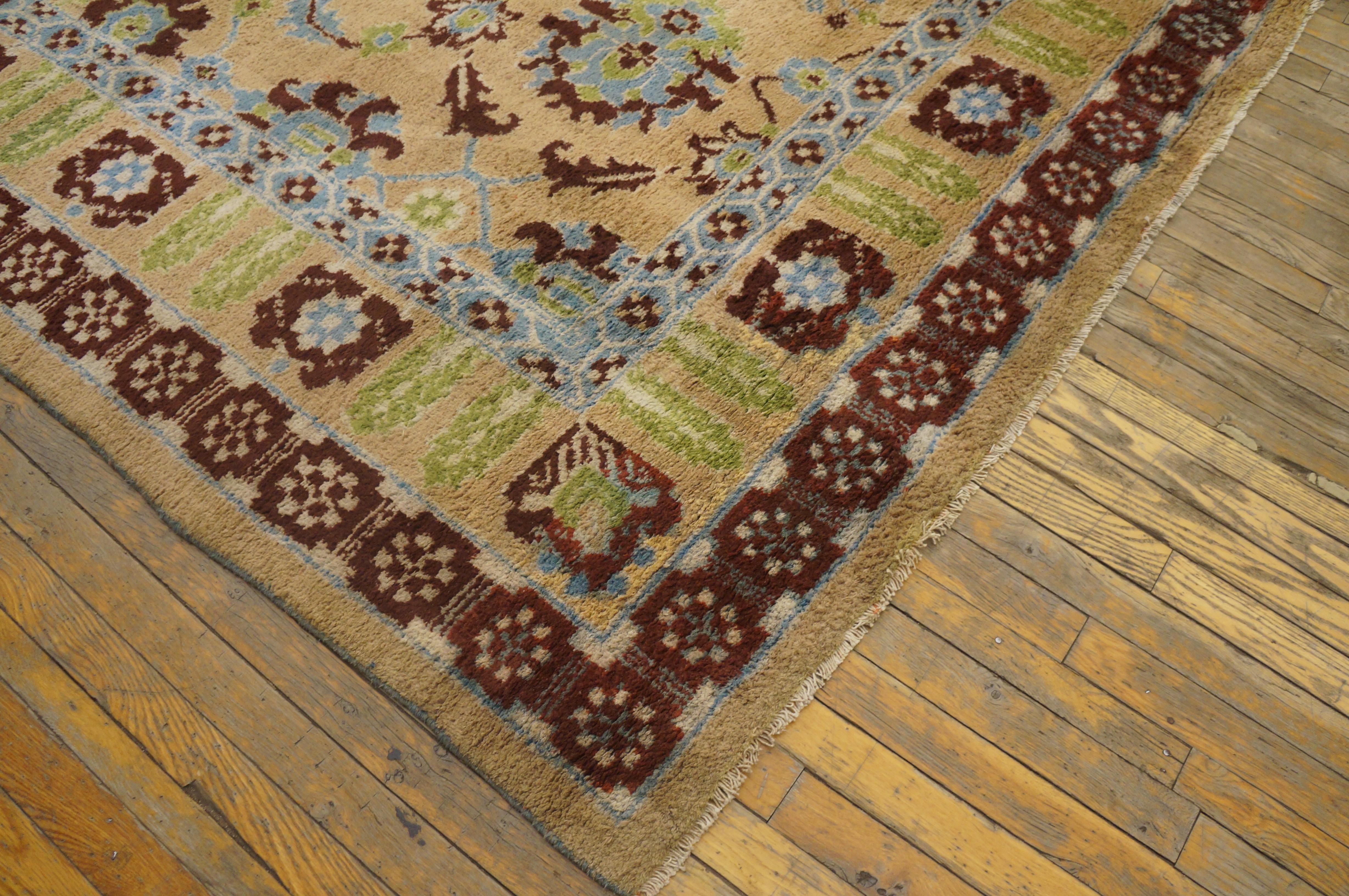 Early 20th Century N. Indian Cotton Agra Carpet ( 8'6