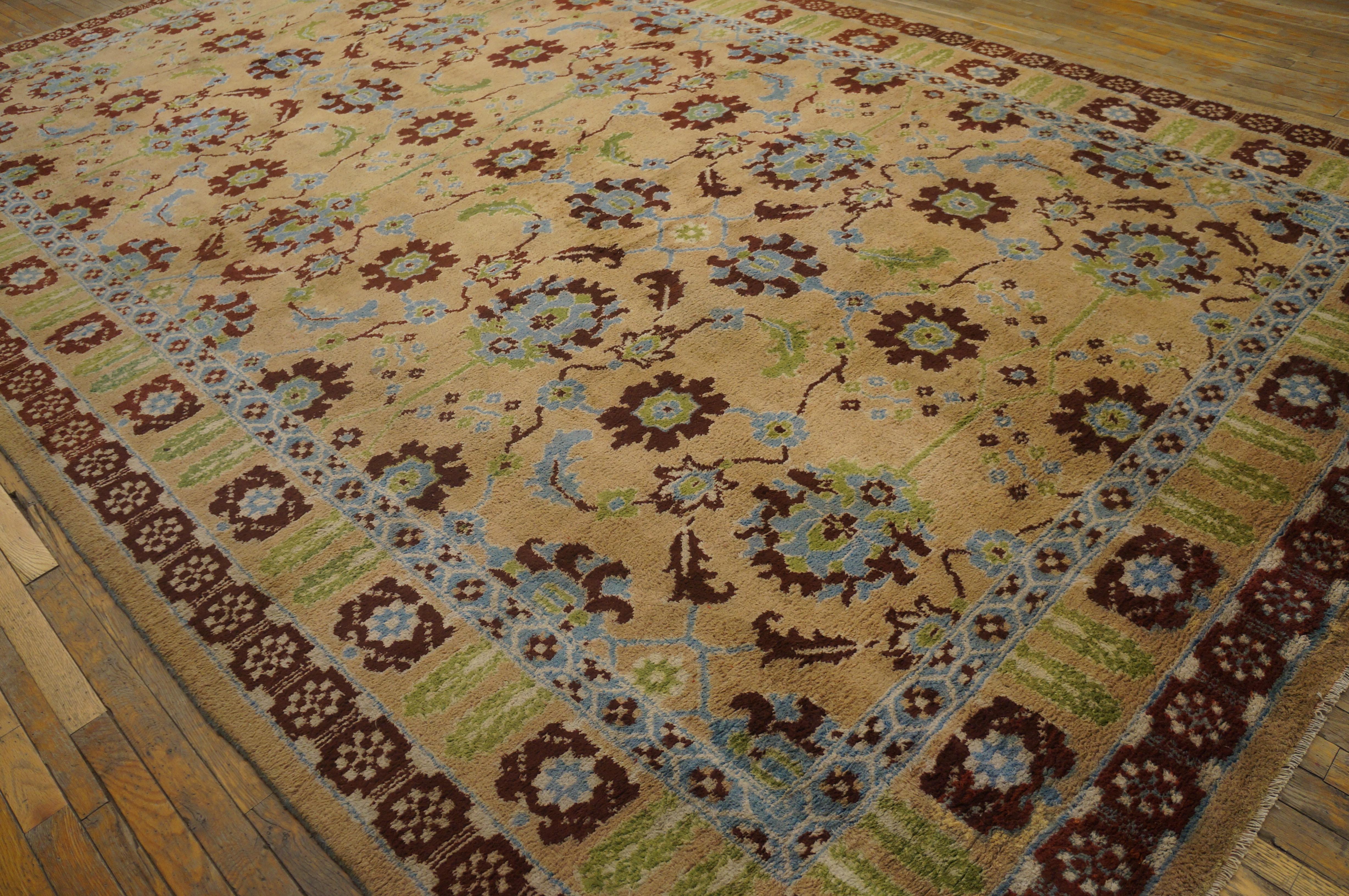 Early 20th Century N. Indian Cotton Agra Carpet ( 8'6