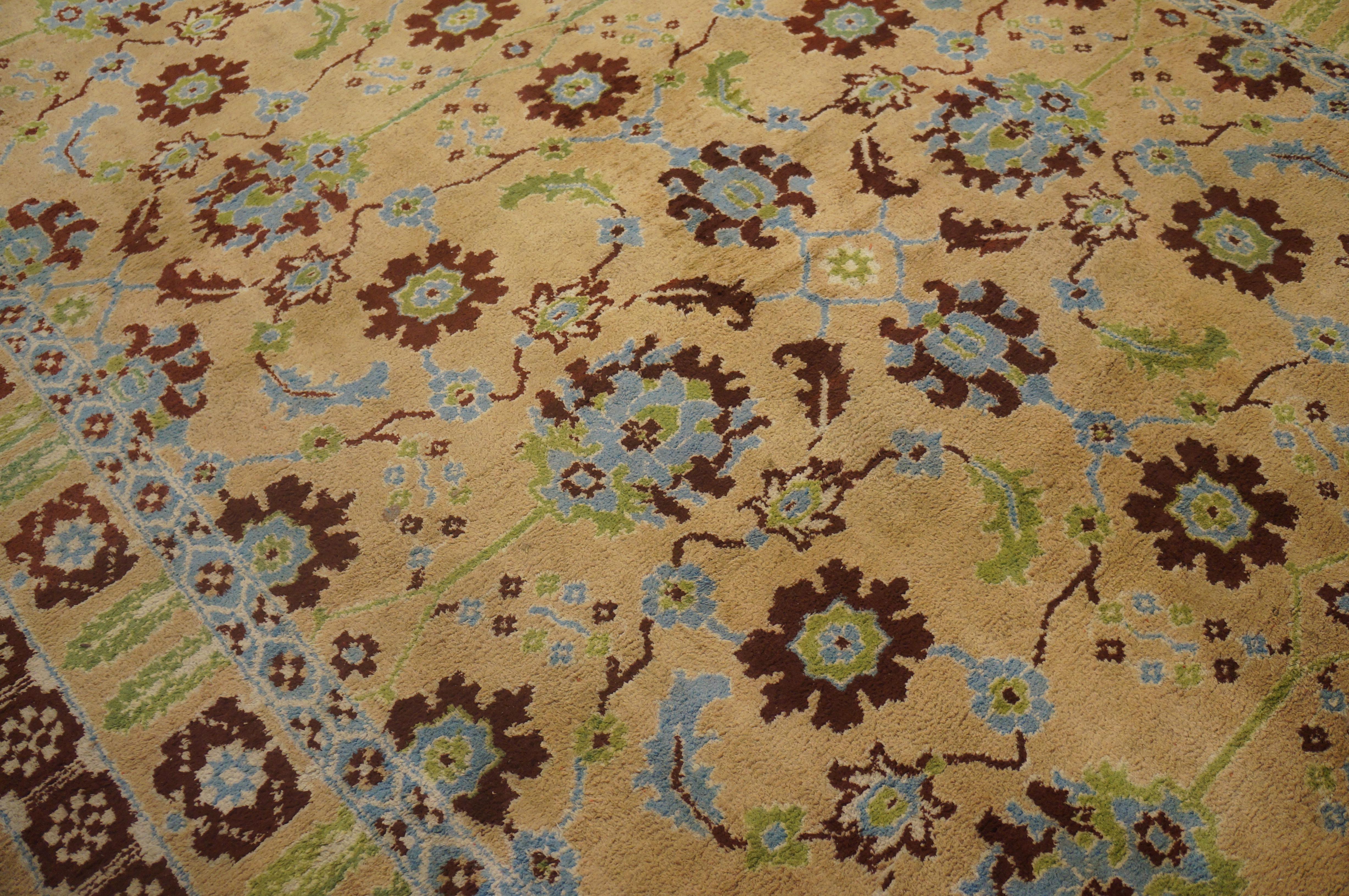 Indischer Agra-Teppich aus Baumwolle, frühes 20. Jahrhundert ( 8'6