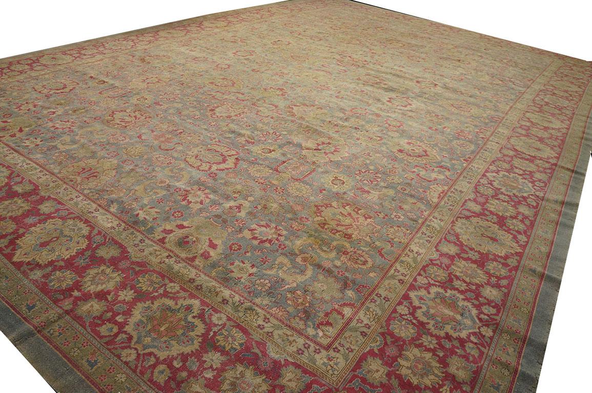 N. Indischer Lahore-Teppich des frühen 20. Jahrhunderts ( 13'10