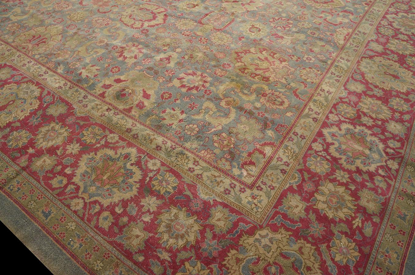Wool Early 20th Century N. Indian Lahore Carpet ( 13'10