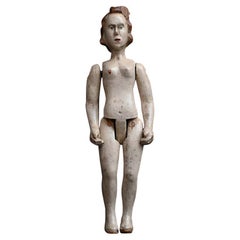 Early 20th Century Naïve Folk art English Pine Doll