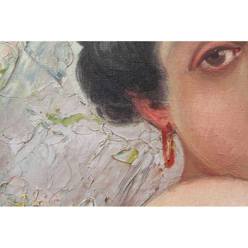 Peinture à l'huile sur toile - Femme nue du début du XXe siècle en vente 4