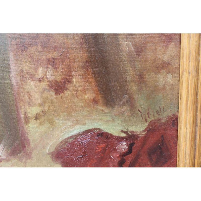 Early 20th Century Naked Woman Painting Oil on Canvas For Sale 8