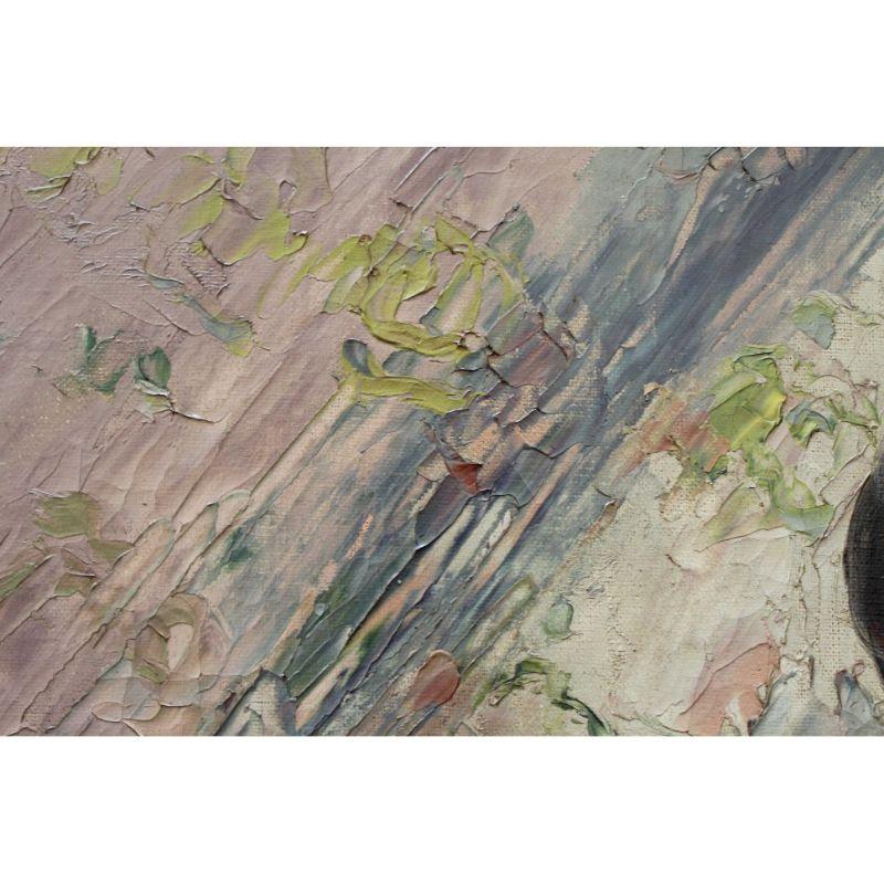 Toile Peinture à l'huile sur toile - Femme nue du début du XXe siècle en vente