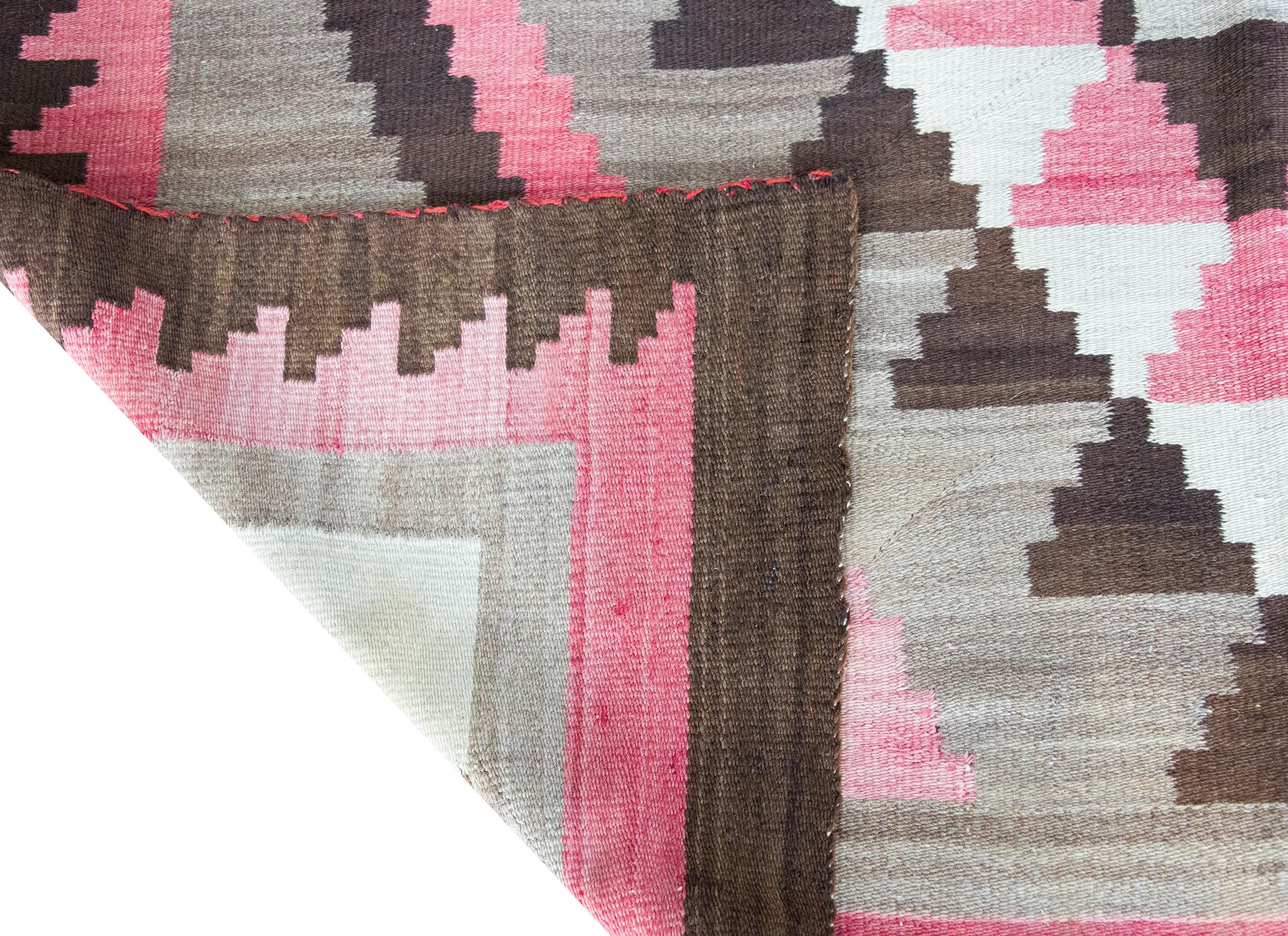 Early 20th Century Native American Navajo Rug For Sale 8