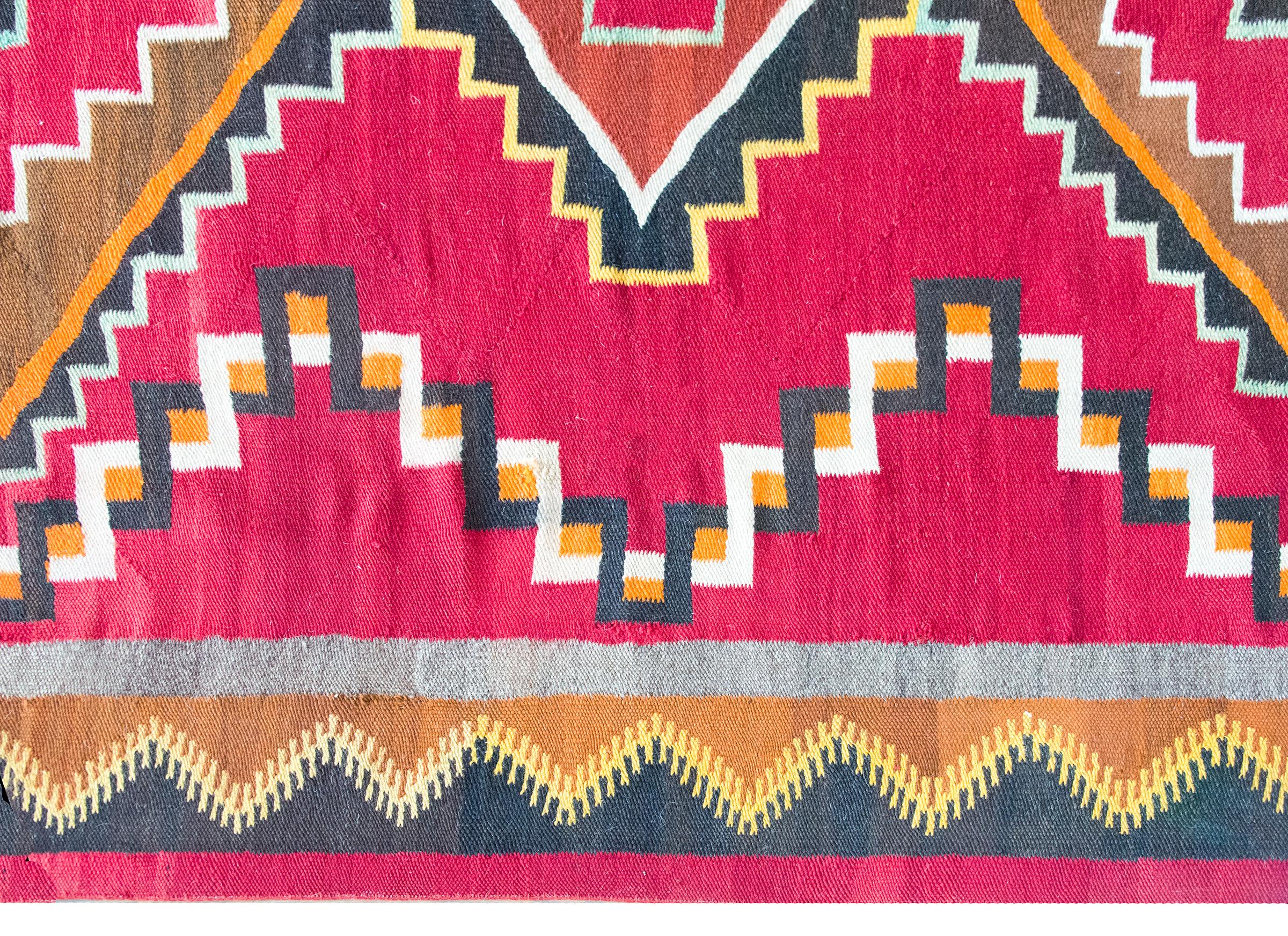 Americano Tappeto Navajo dei primi del Novecento in vendita
