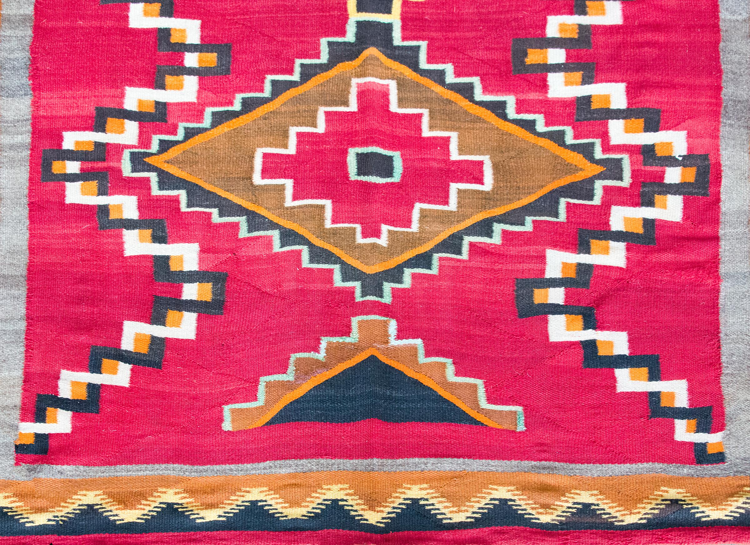 Lana Tappeto Navajo dei primi del Novecento in vendita