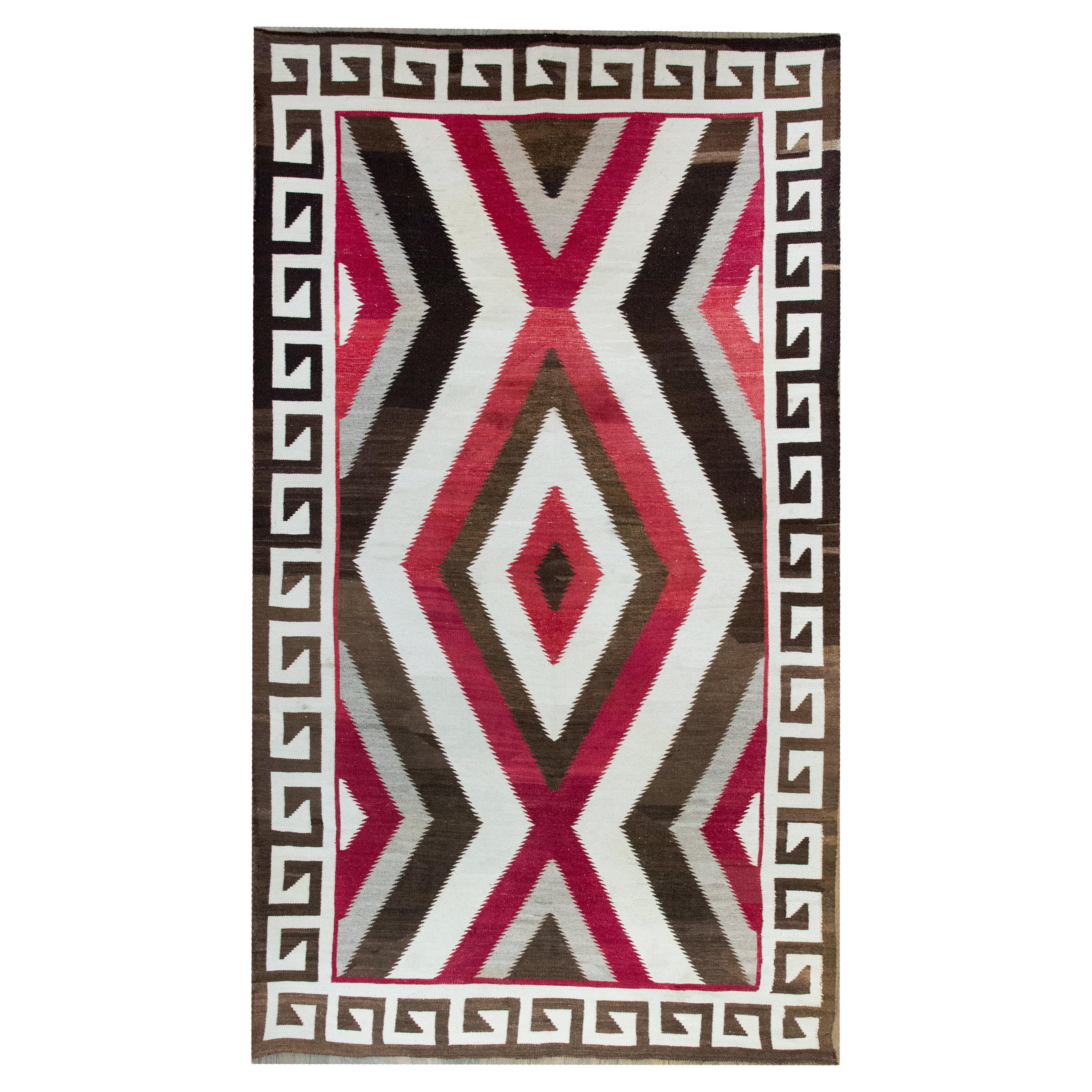 Early 20th Century Native American Navajo Rug