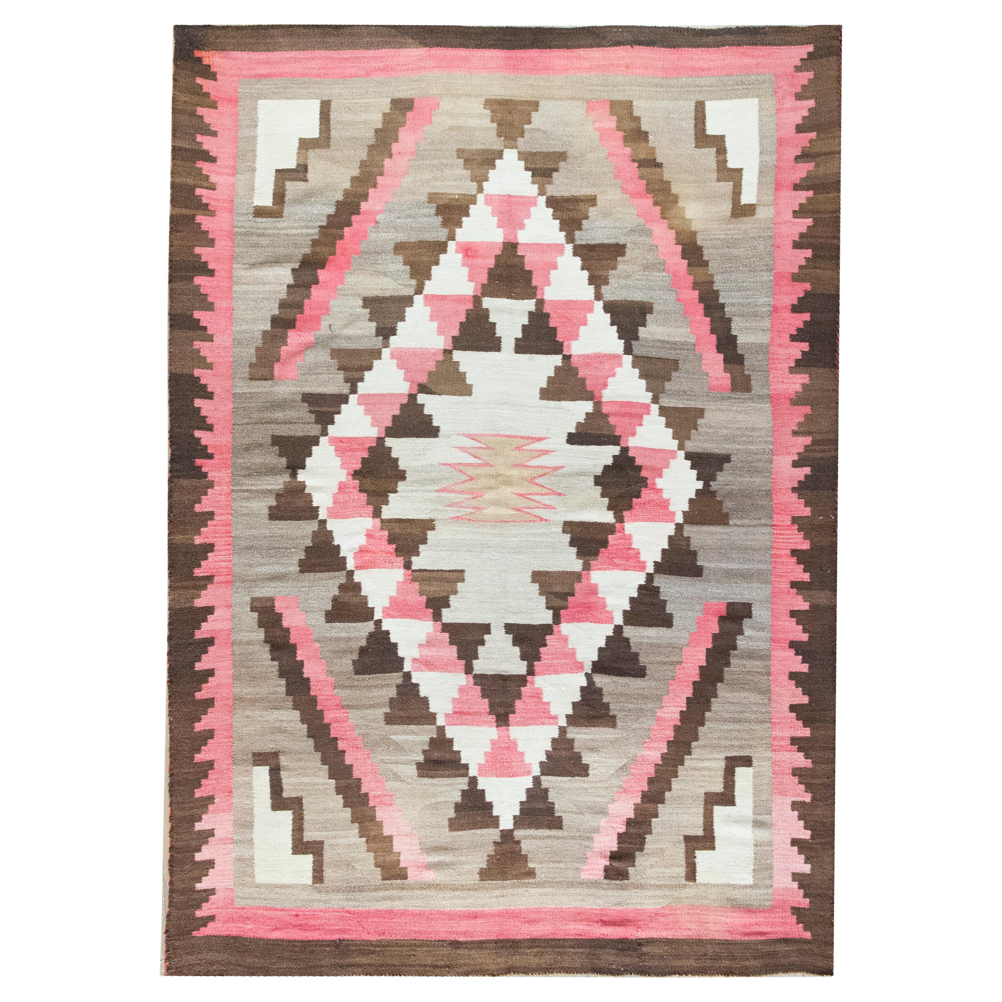 Early 20th Century Native American Navajo Rug