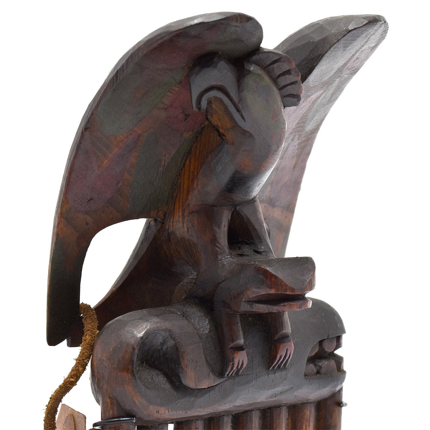 Wood Early 20th Century Native American North West Coast Eagle Comb For Sale