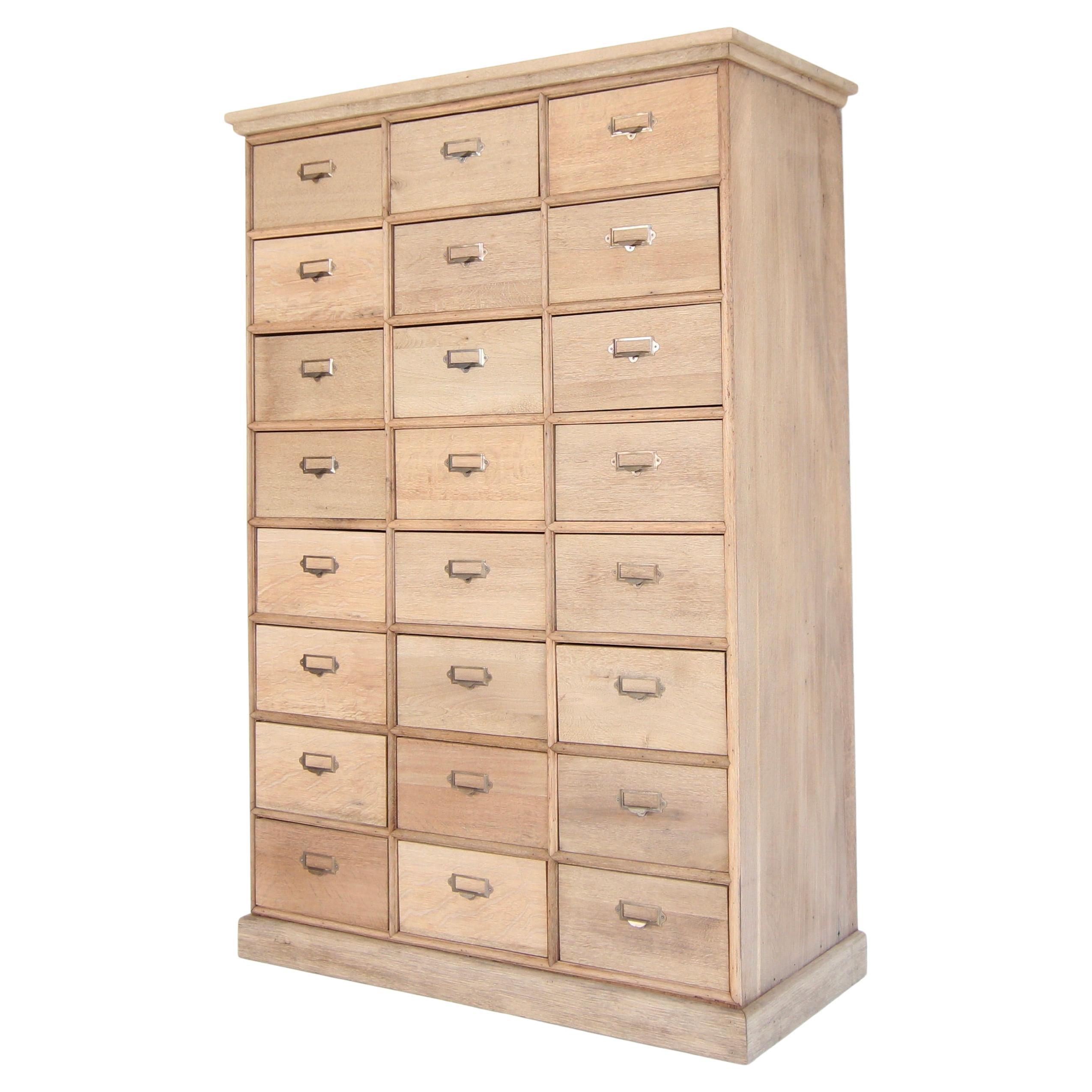 Cabinet à tiroirs en Oak naturel du début du 20e siècle