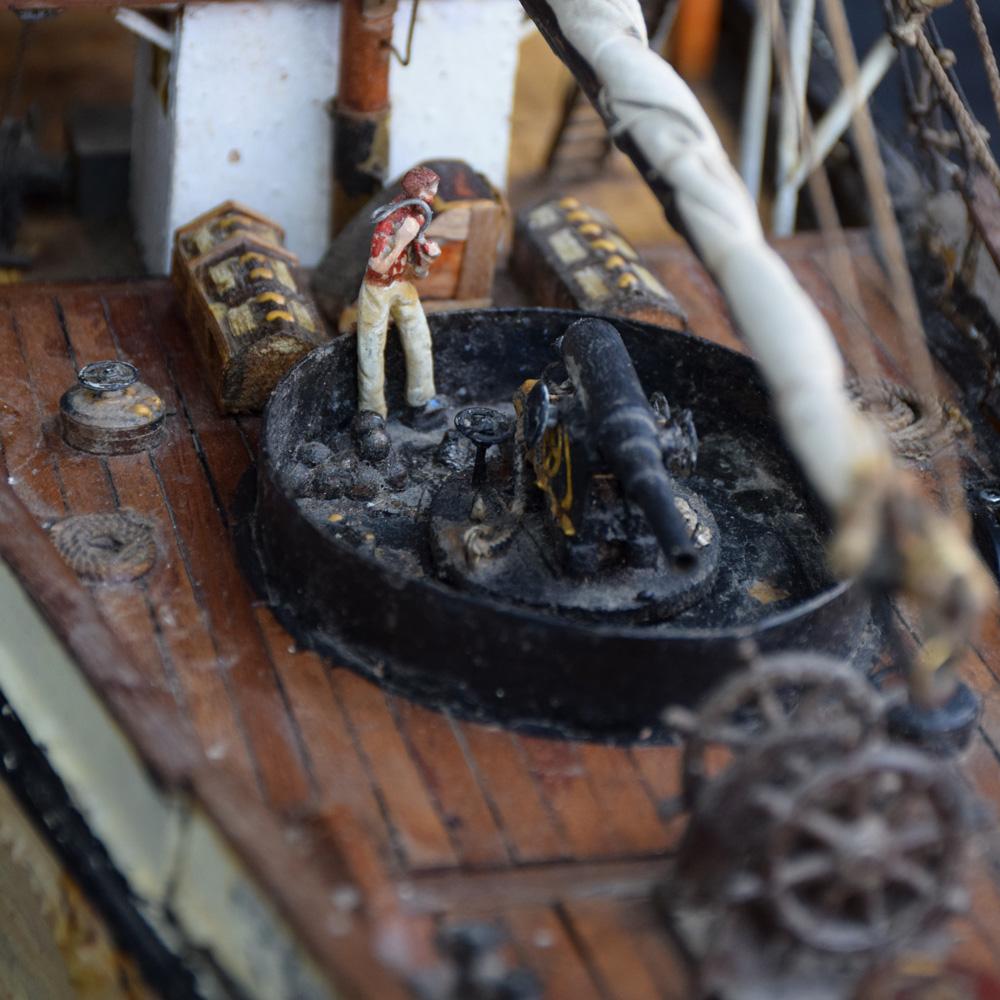 Early 20th Century Nautical Self Taught Folk Art Scratch Built the Sultan Ship 3