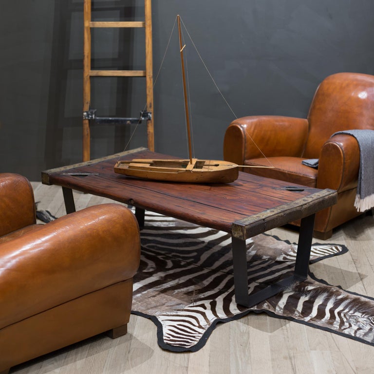 Early 20th Century Nautical Ship Hatch Door Cover Coffee Table, c.1910