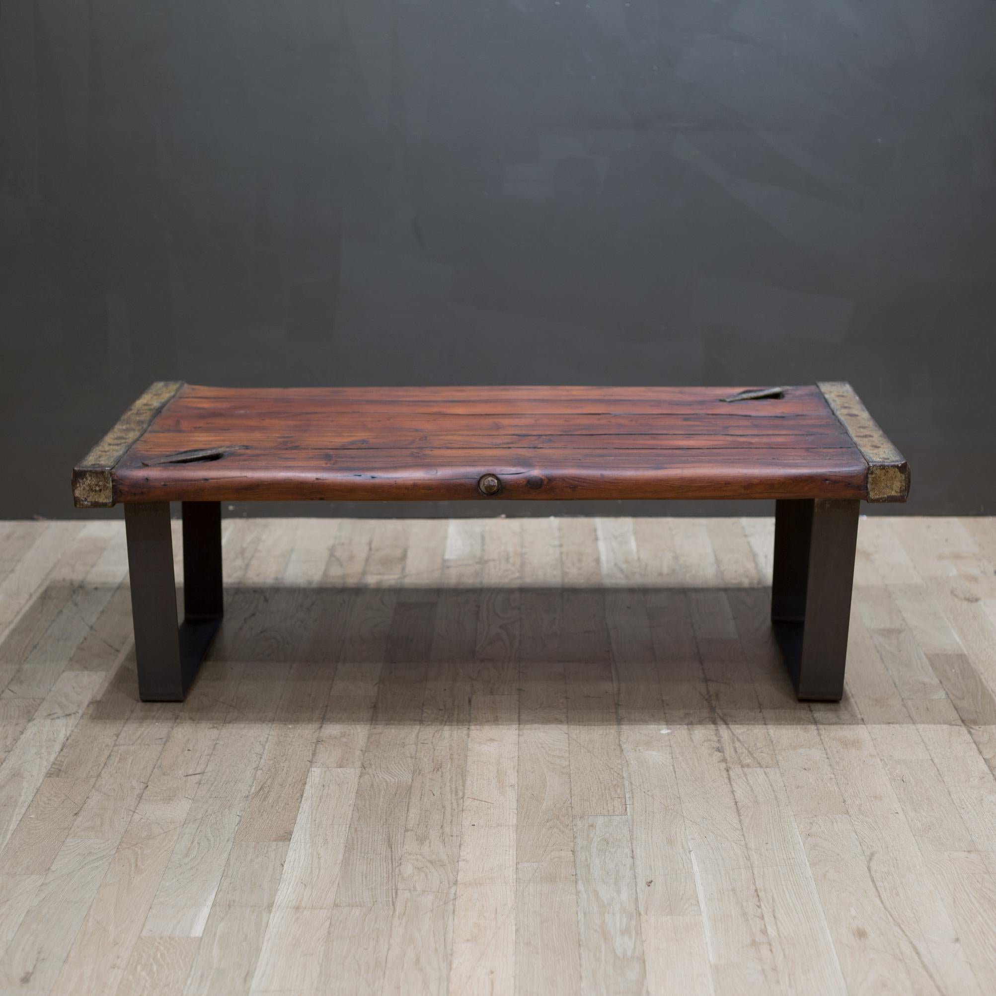 Rustic Early 20th Century Nautical Ship Hatch Door Cover Coffee Table, c.1910