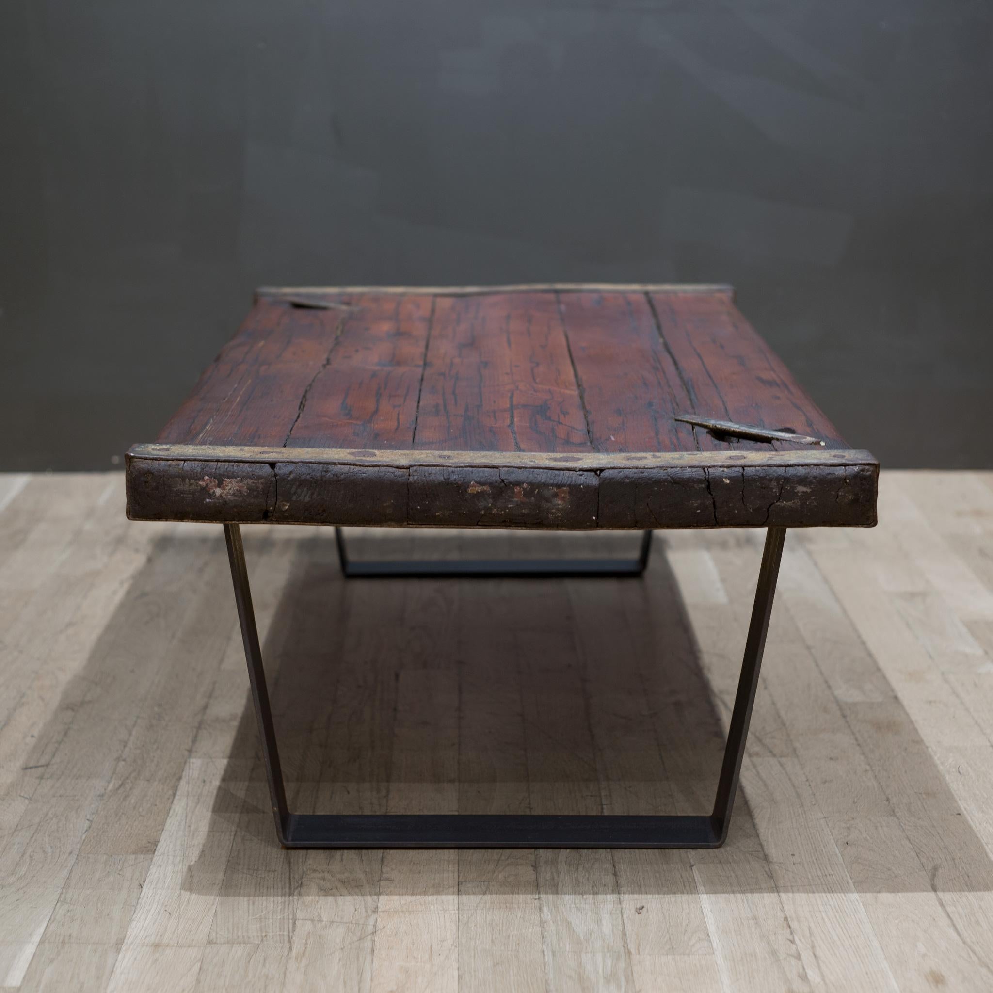 Wood Early 20th Century Nautical Ship Hatch Door Cover Coffee Table, c.1910