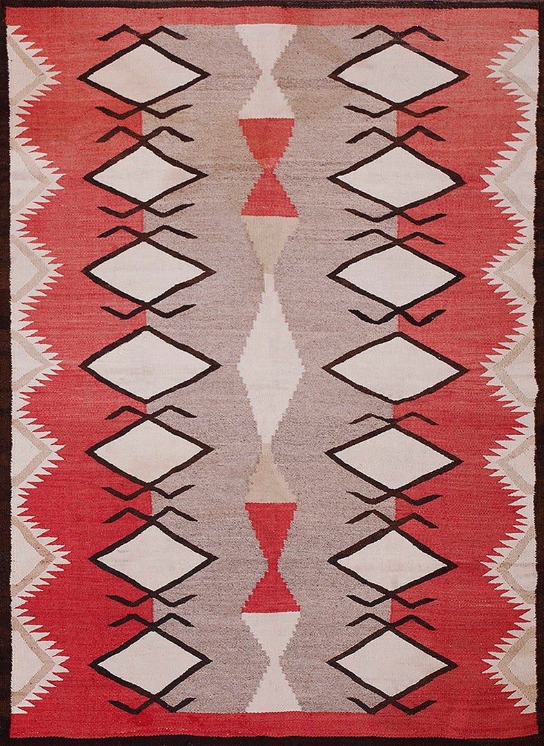Early 20th Century Navajo Carpet ( 4'2" x 5'7" - 127 x 170 )