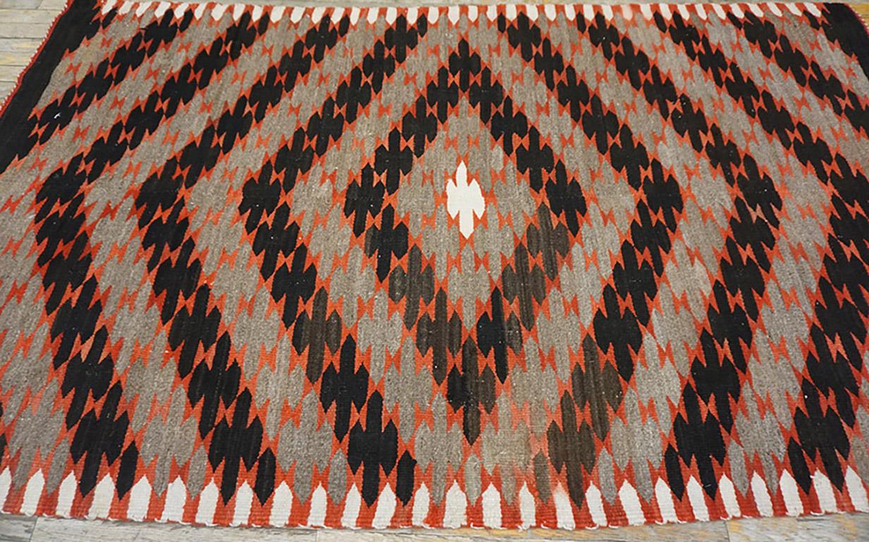 Hand-Woven Early 20th Century Navajo Rio Grande Carpet ( 4'6
