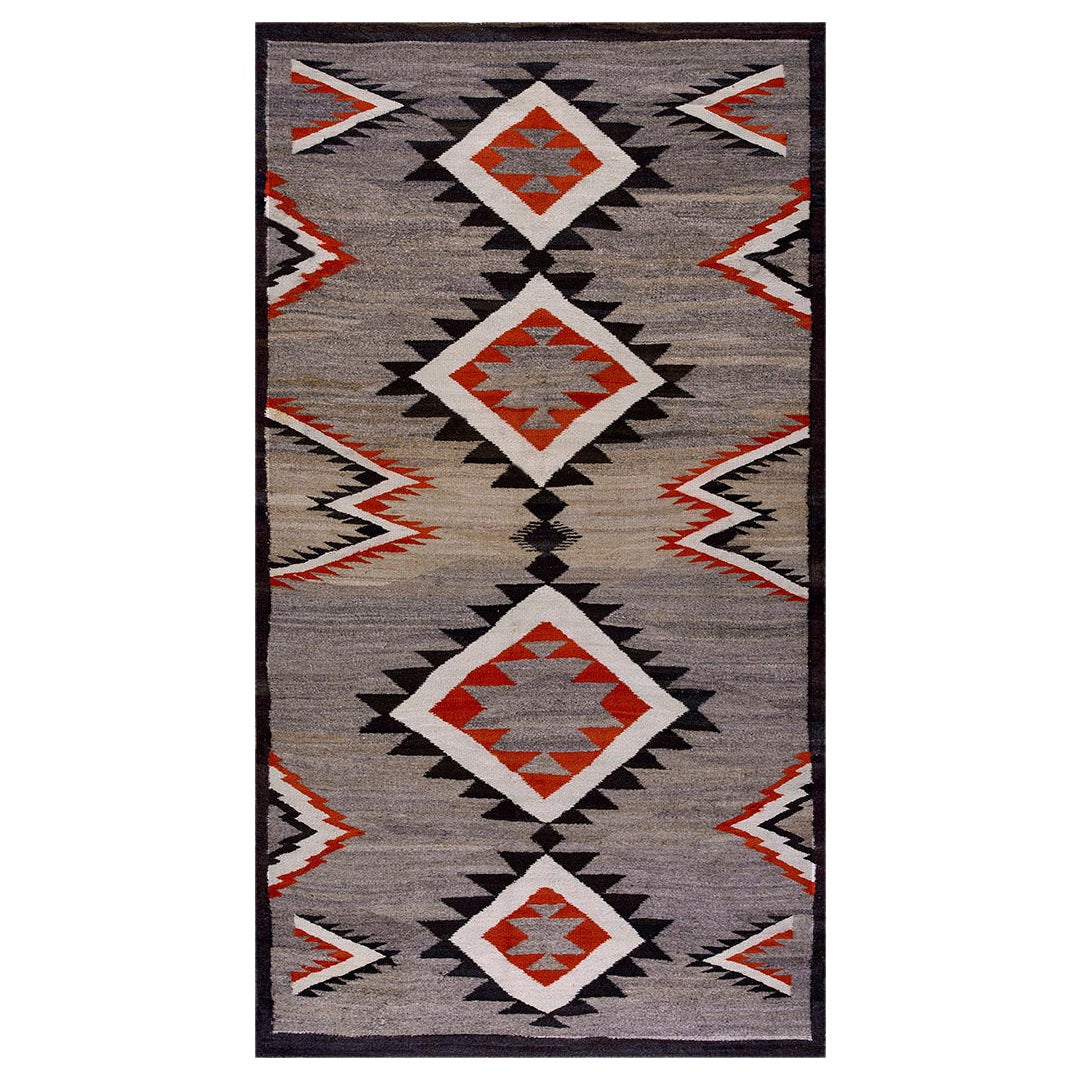 Tapis Navajo américain du début du XXe siècle (5''6 x 9''9 - 168 x 298)
