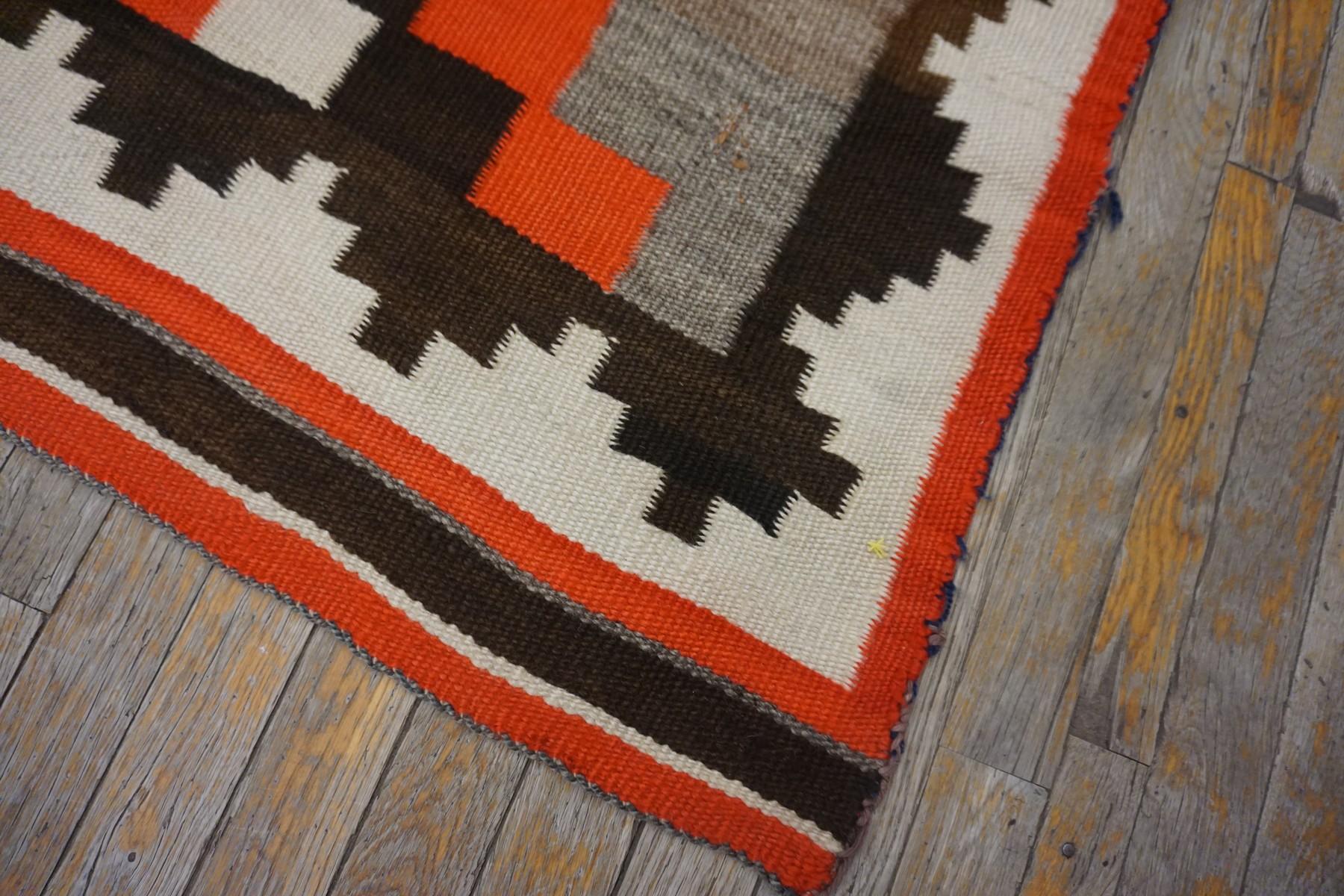 Laine Tapis Navajo américain du début du 20e siècle ( 6'3