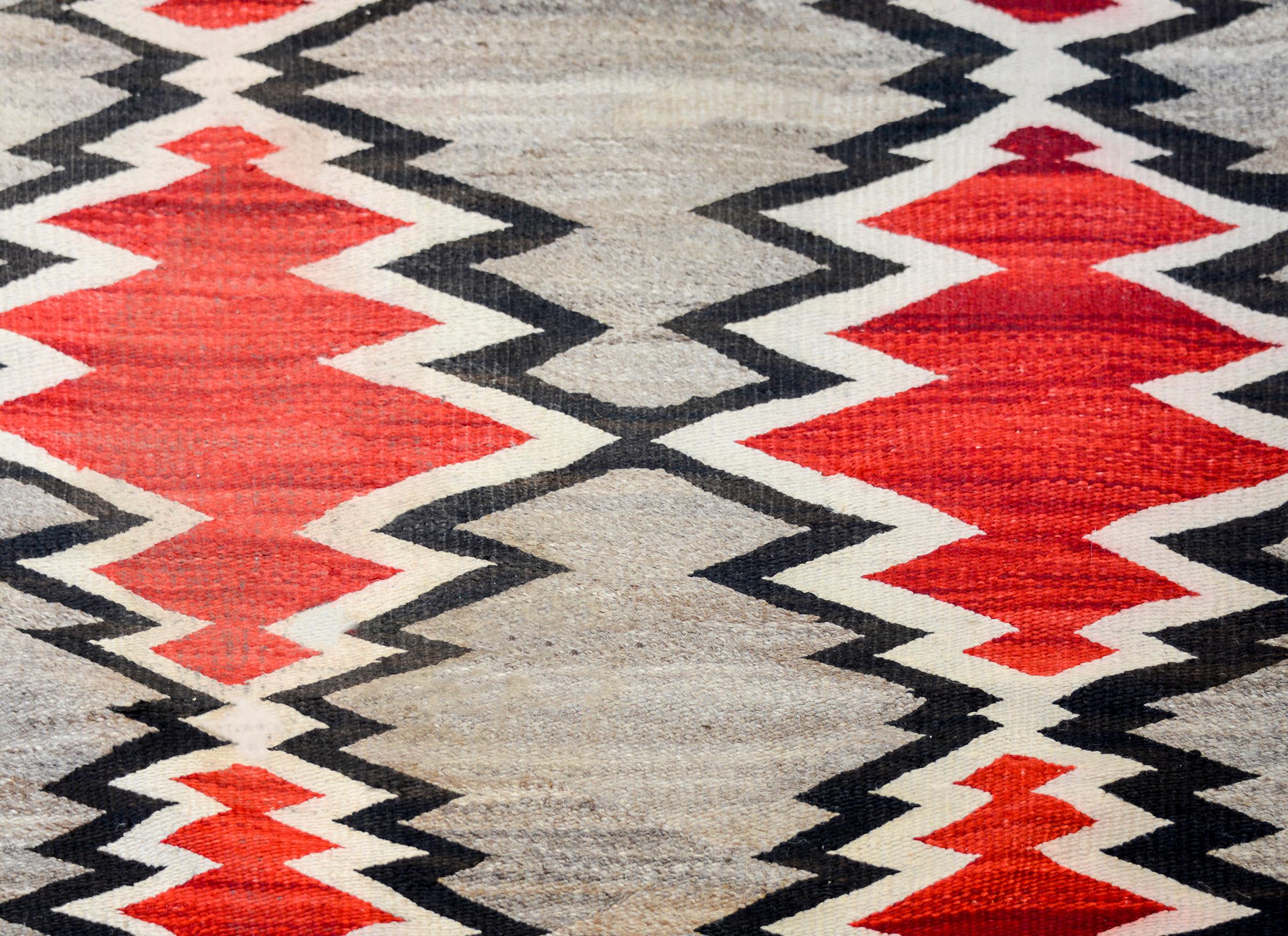 Hand-Woven Early 20th Century Navajo Rug