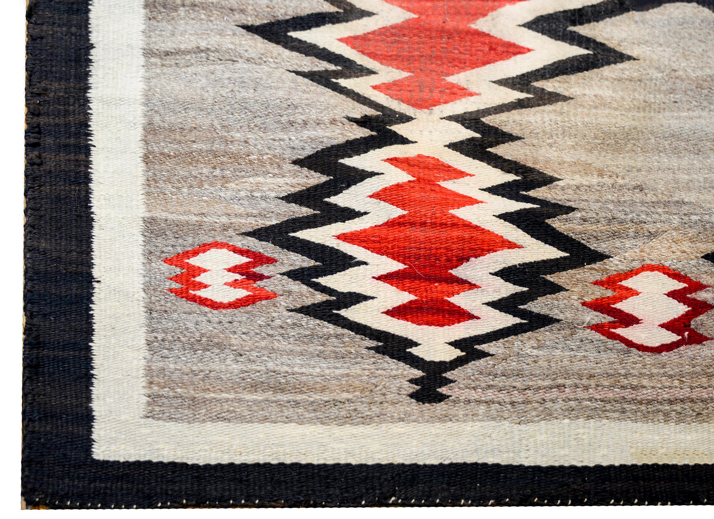 Wool Early 20th Century Navajo Rug