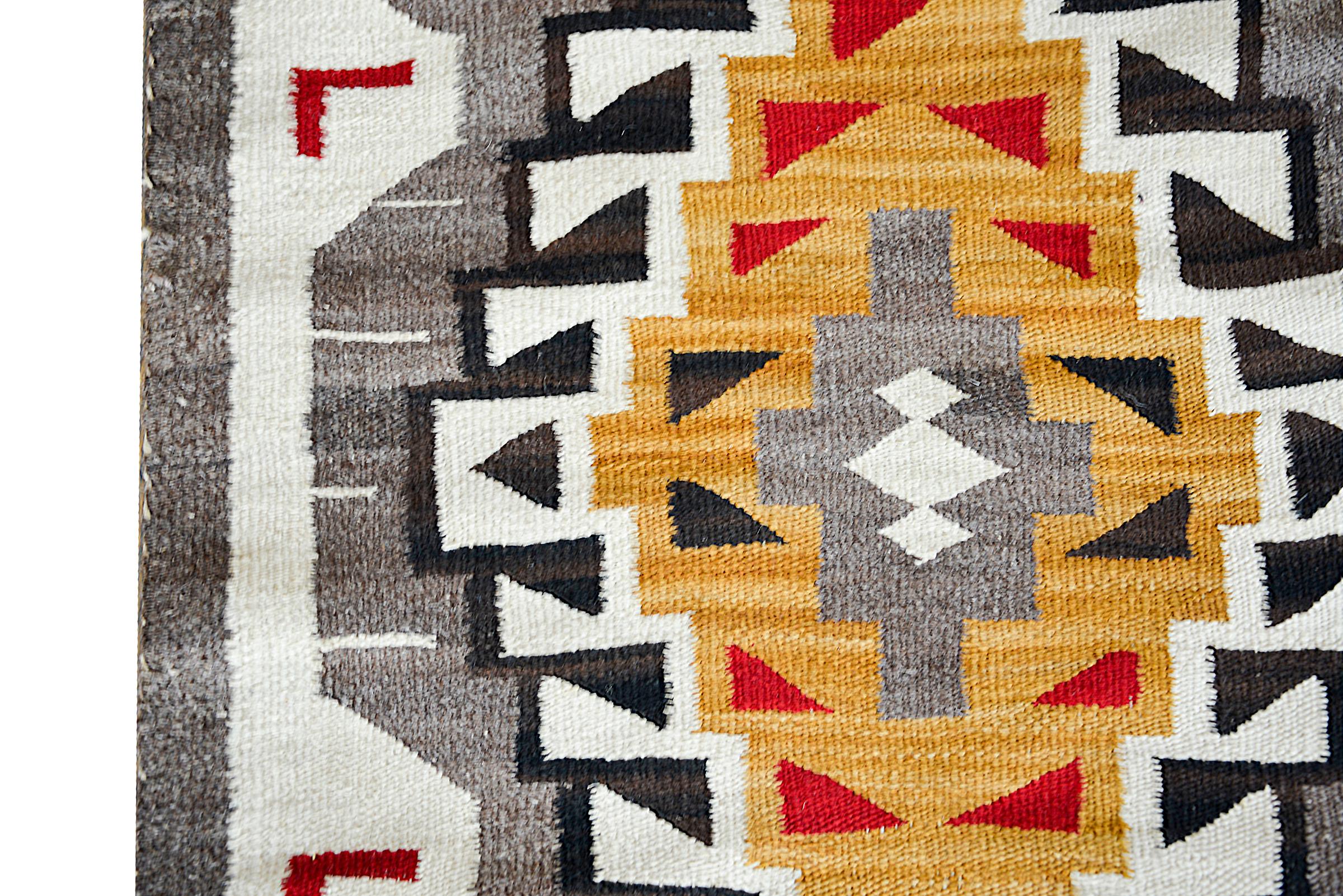 Wool Early 20th Century Navajo Rug For Sale