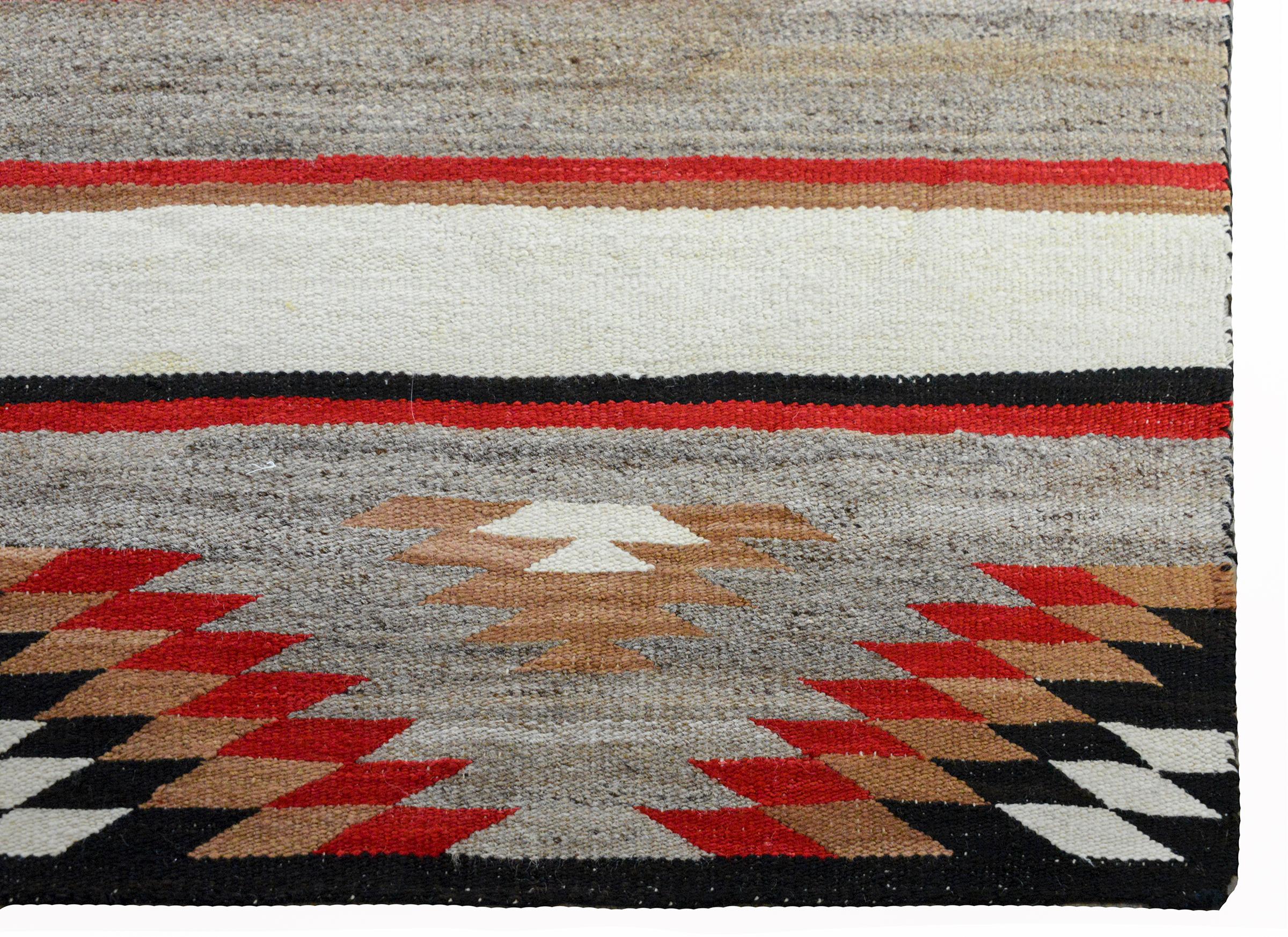 Wool Early 20th Century Navajo Rug For Sale