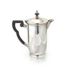 Early 20th-Century NCJ Silver-Plated Coffee Pot