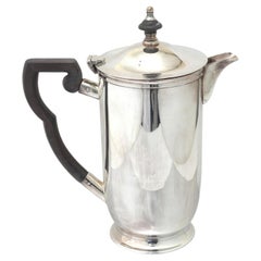 Early 20th-Century NCJ Silver-Plated Coffee Pot