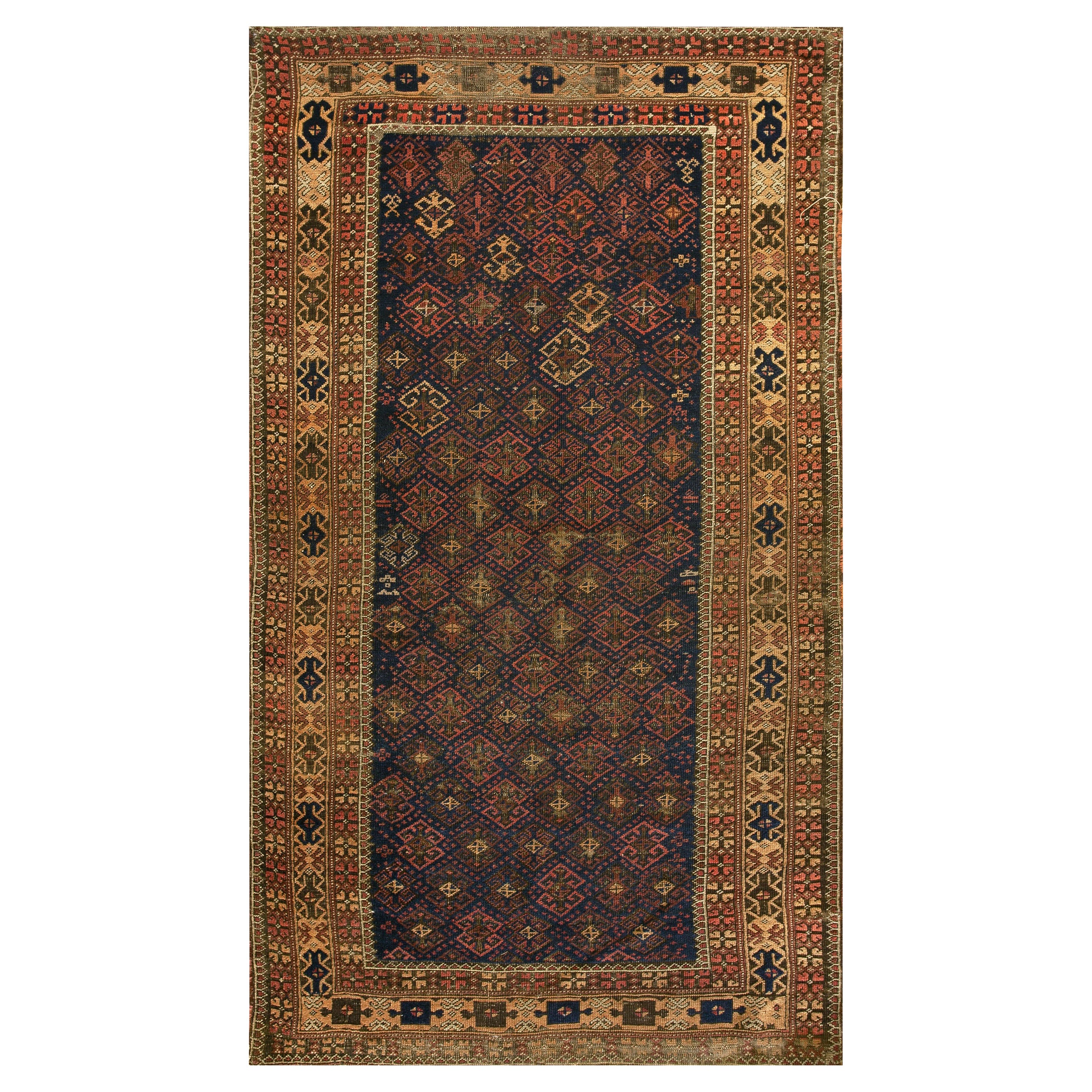 Début du 20e siècle N.E. Tapis persan Baluch ( 2 10'' x 5'3'' - 86 x 160 )