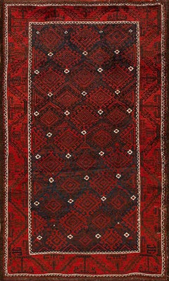 Early 20th Century N.E. Persian Baluch Carpet ( 3'8" x 6' - 112 x 183 )