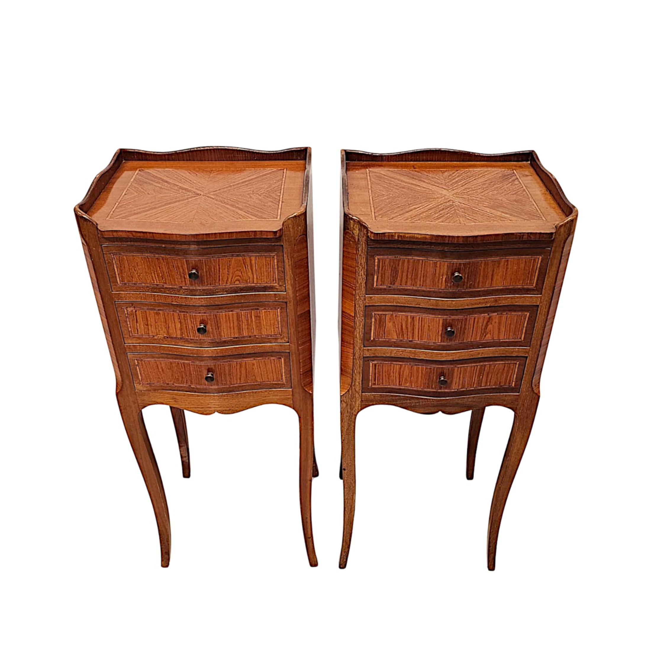 French Early 20th Century Neat Size Pair of  Bedside Chests For Sale