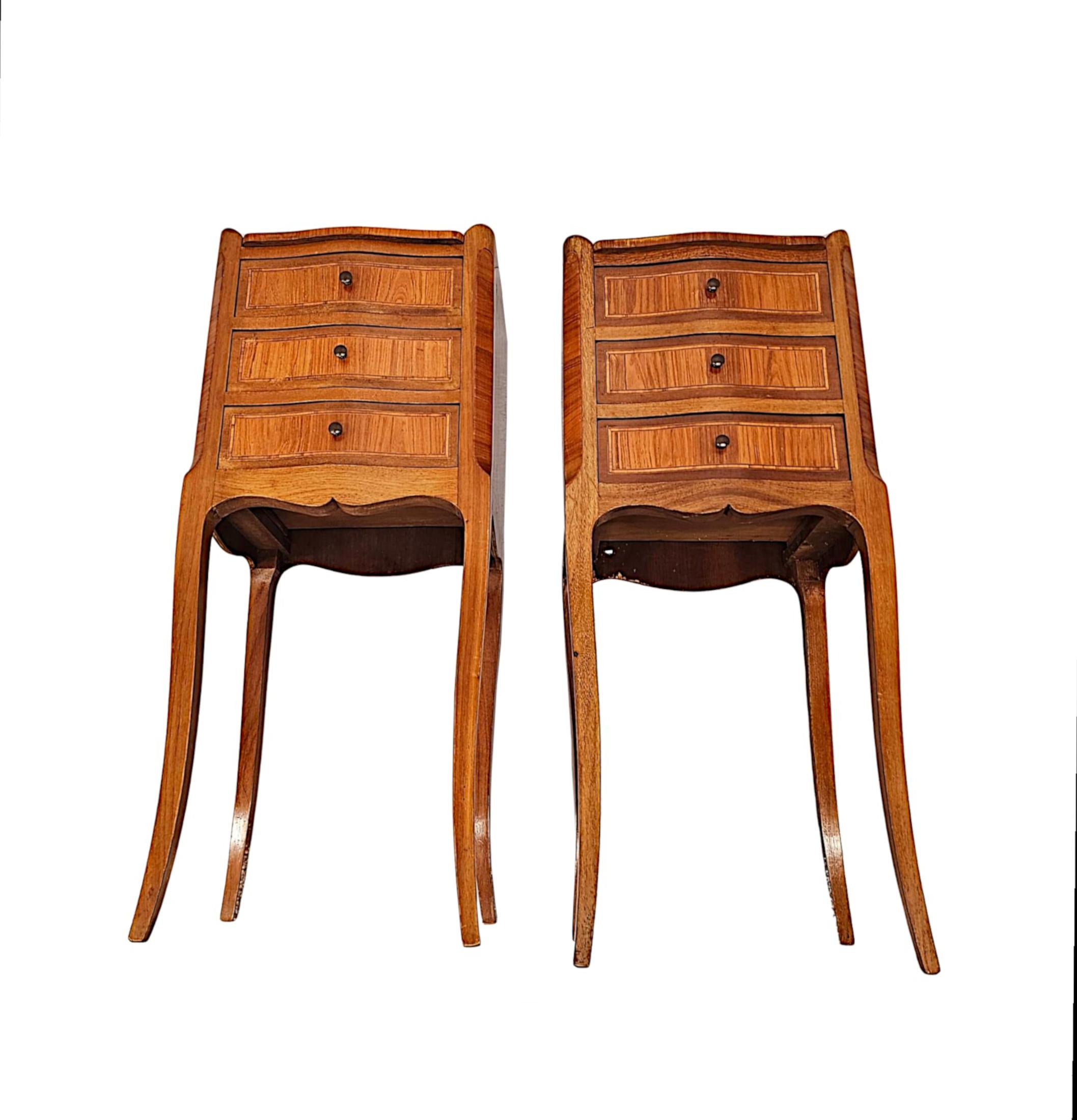 Early 20th Century Neat Size Pair of  Bedside Chests For Sale 3