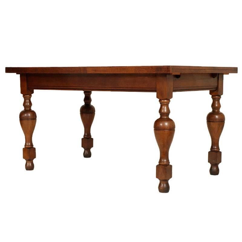 vintage oak extendable dining table