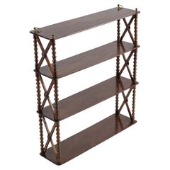 Early 20th Century Neoclassical Bobbin Wall Hanging Etagere