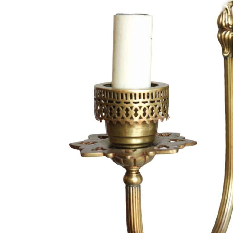 Early 20th Century Neoclassical Bronze Two-Arm Sconce In Excellent Condition For Sale In Van Nuys, CA