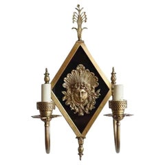 Early 20th Century Neoclassical Bronze Two-Arm Sconce