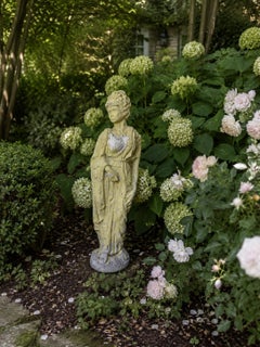 Early 20th Century Neoclassical Cast Concrete Female Garden Statue