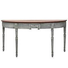Early 20th Century Neoclassical Demilune Console Table