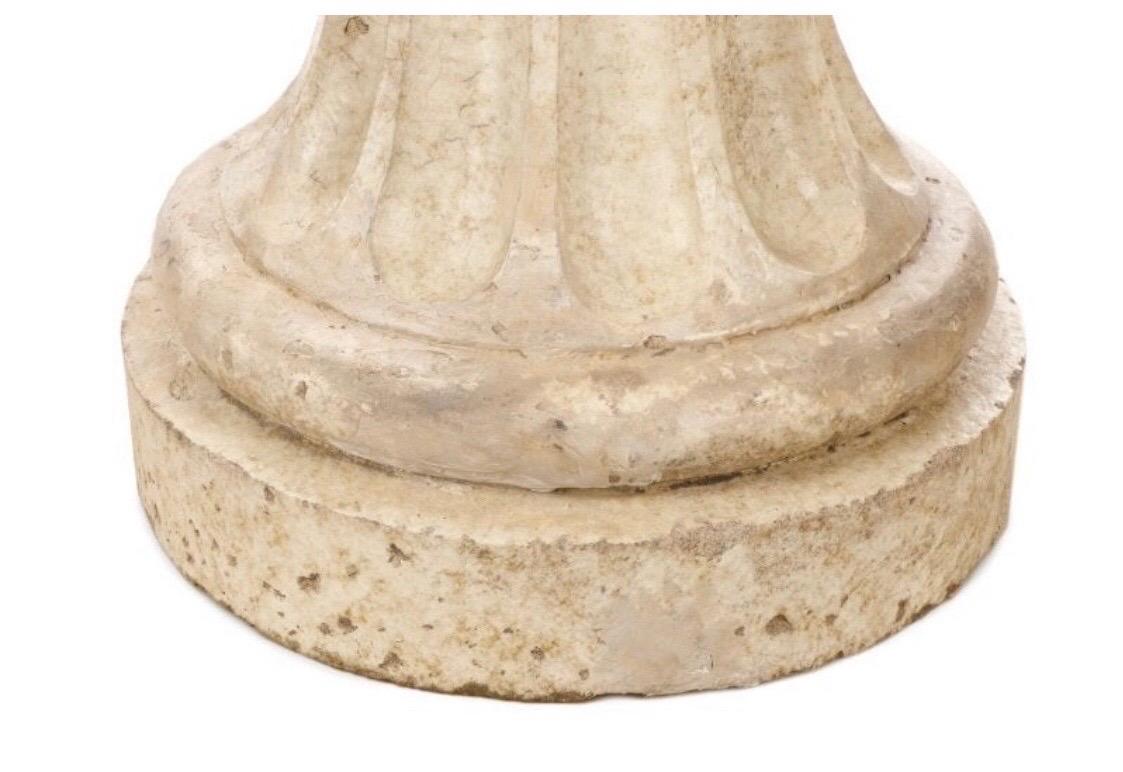 Early 20th Century Neoclassical Glazed Terracotta and Plaster Bird Bath In Good Condition For Sale In Charleston, SC