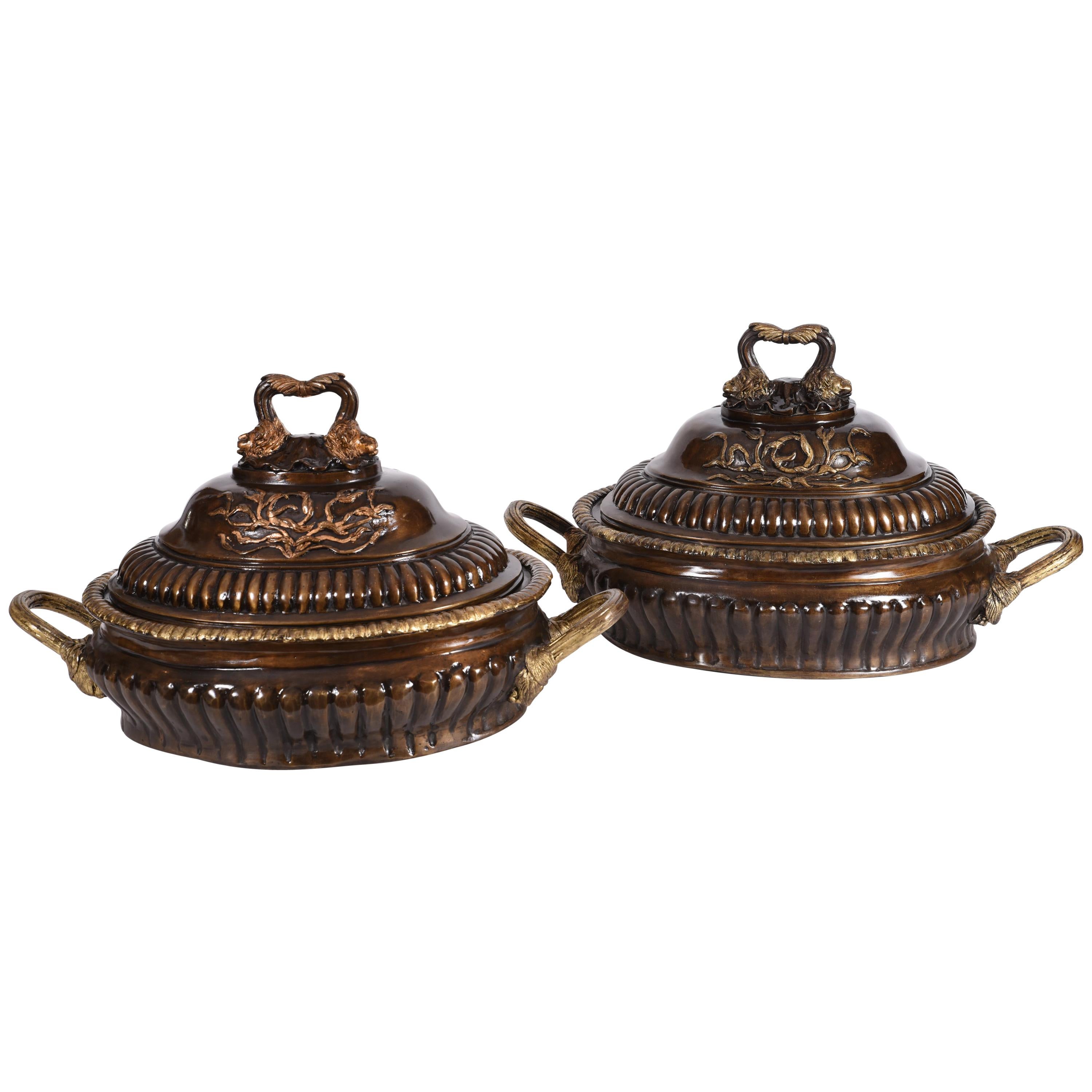 Early 20th Century Neoclassical Style Bronze Centerpieces