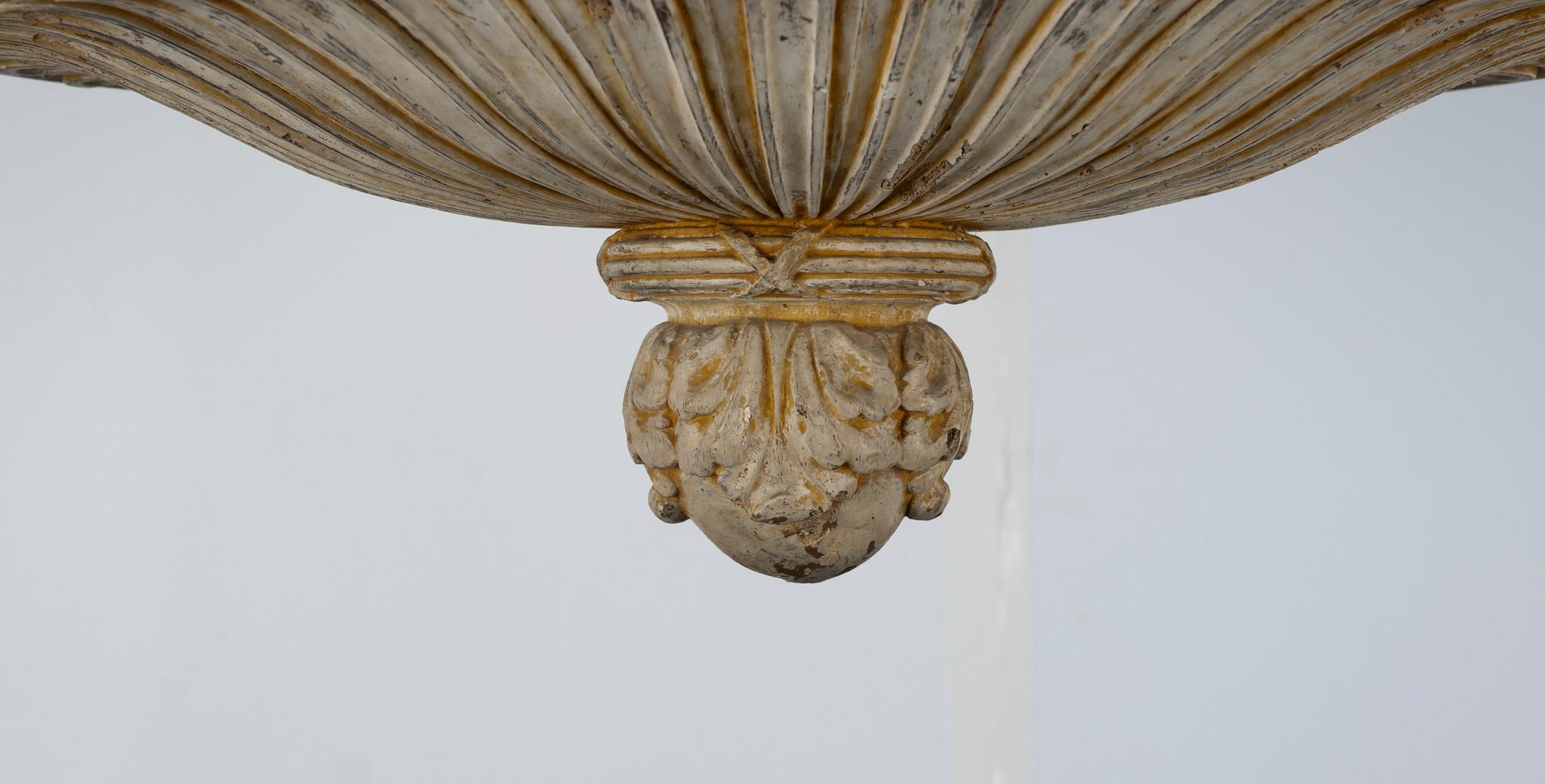 Early 20th Century Neoclassical Style Cast Plaster Chandelier 2