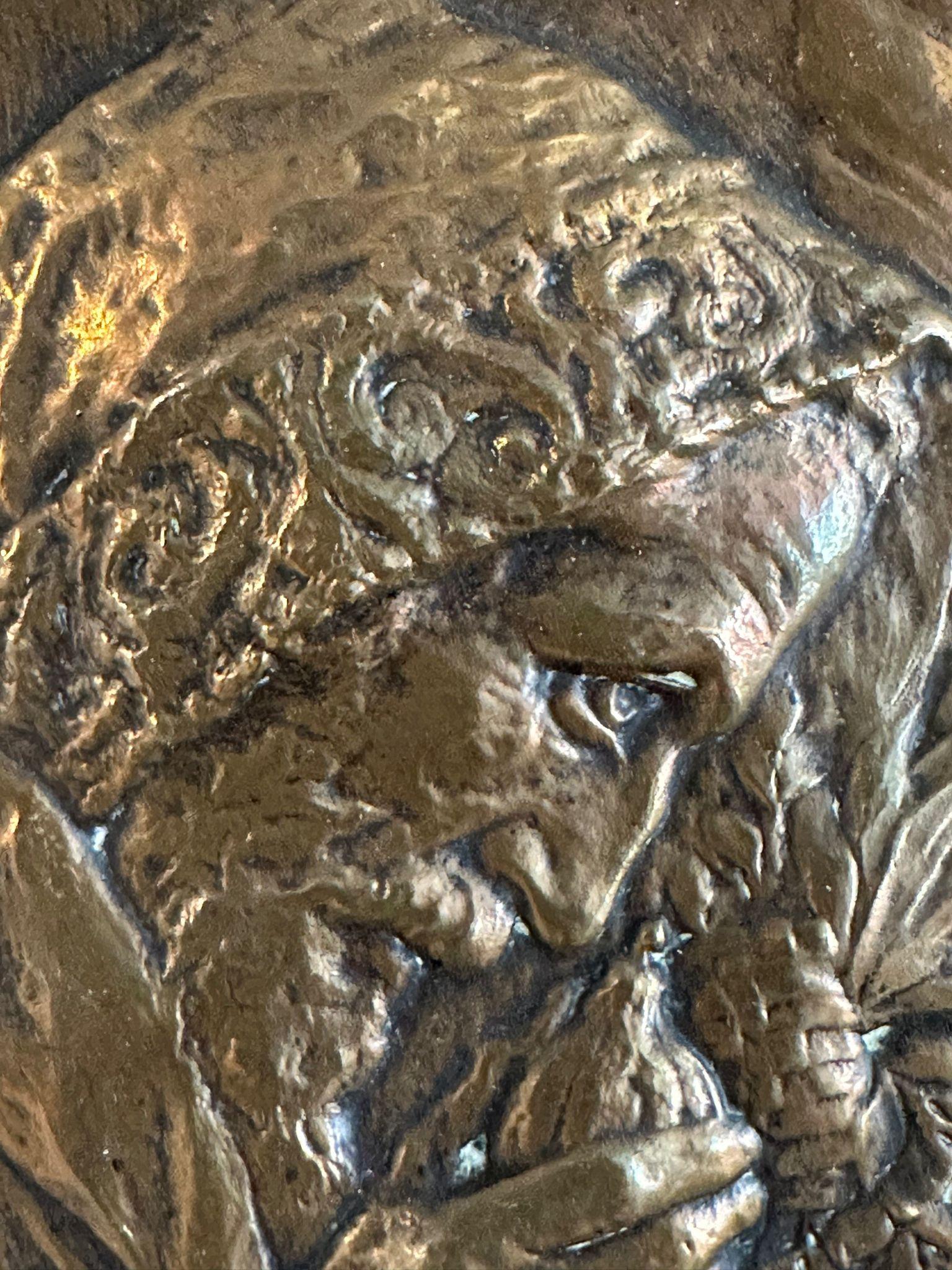 Moulage Plaque en bronze du début du 20e siècle 