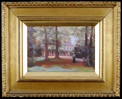 Cueillette de fleurs - peinture de paysage de l'école de Cornish Newlyn du début du 20e siècle